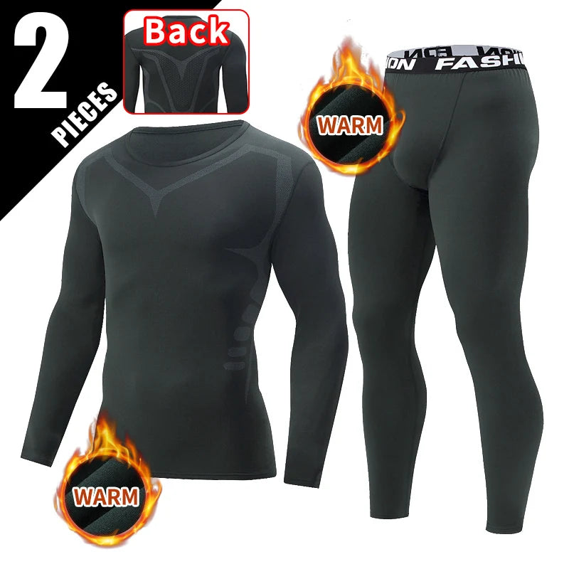 Men’s Thermal Underwear Set for Winter Sports Fitness Activities