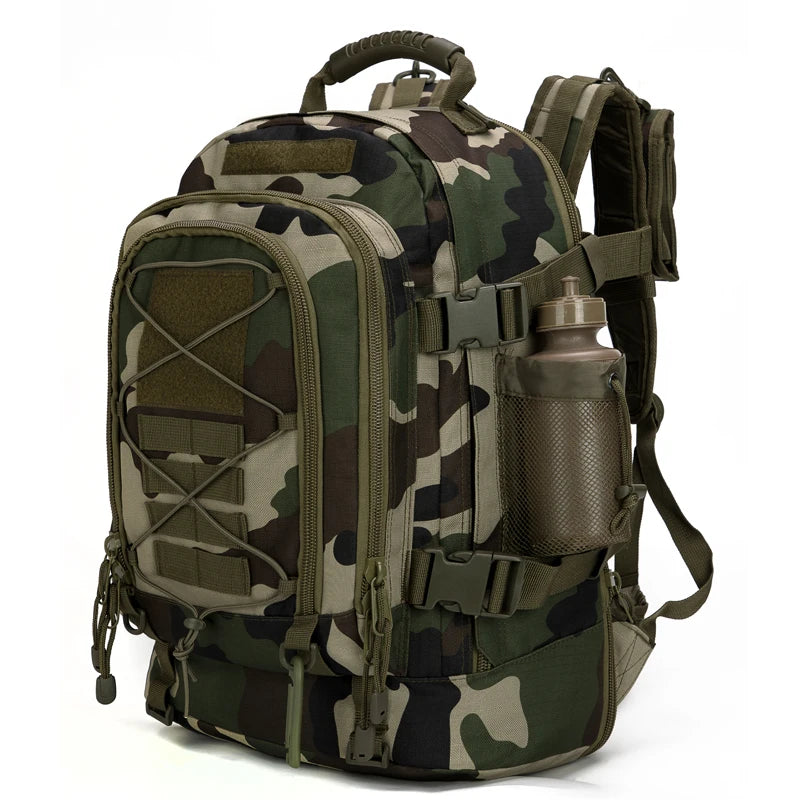 60L Tactical Military Backpack for Hiking Camping Travel Outdoor Adventures