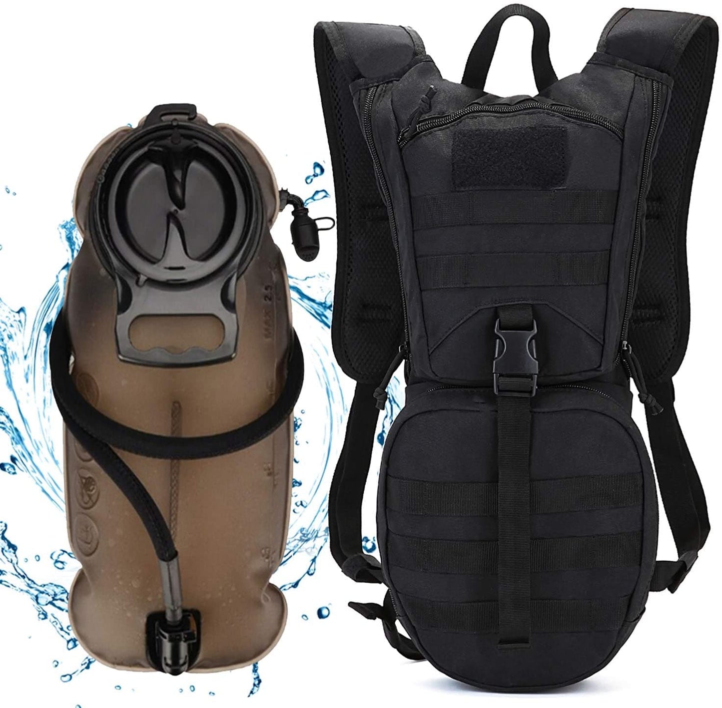 Hydration Backpack + 3L Water Bladder Bundle
