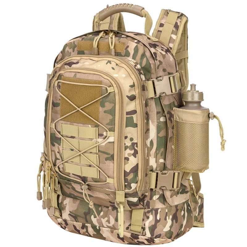 60L Tactical Military Backpack for Hiking Camping Travel Outdoor Adventures