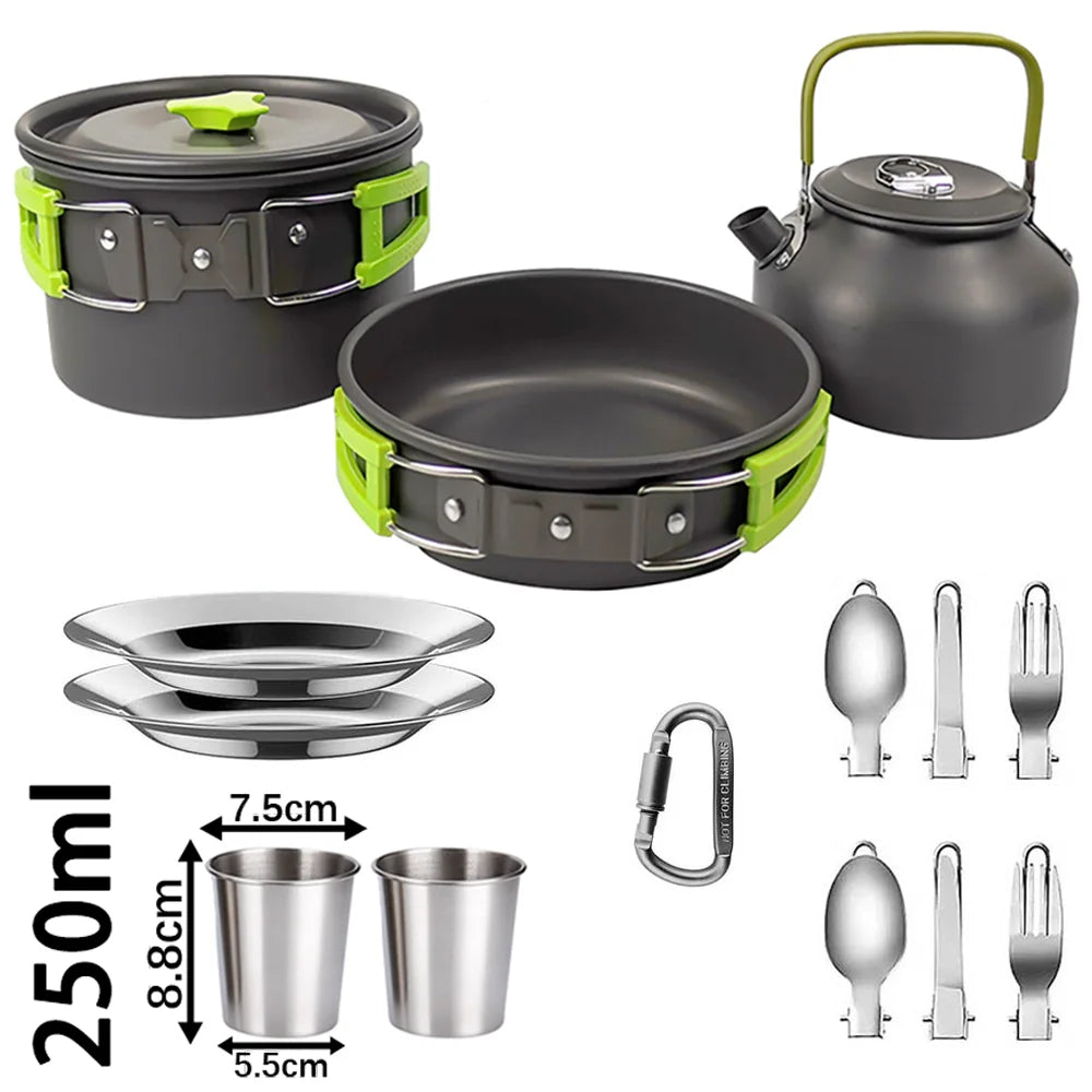 Nonstick Camping Cookware Set for Outdoor Picnic Travel Adventures