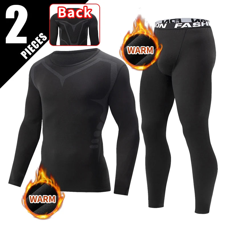 Men’s Thermal Underwear Set for Winter Sports Fitness Activities