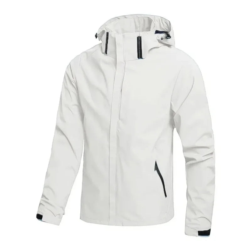 Men’s Waterproof Hooded Raincoat for Hiking Outdoor Adventures