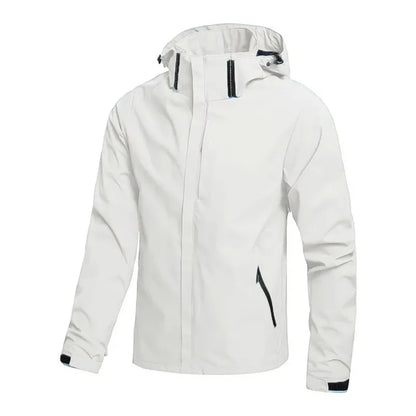 Men’s Waterproof Hooded Raincoat for Hiking Outdoor Adventures