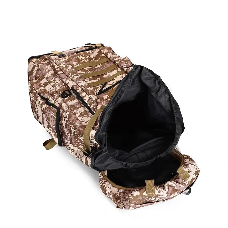 80L Tactical Backpack for Hiking Camping Travel Adventures