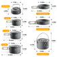 Portable Camping Cookware Kit for Outdoor Picnic Cooking Adventures