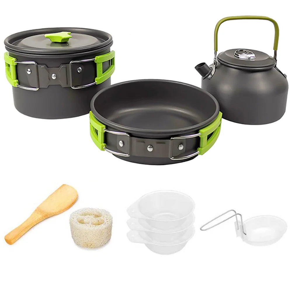 Nonstick Camping Cookware Set for Outdoor Picnic Travel Adventures