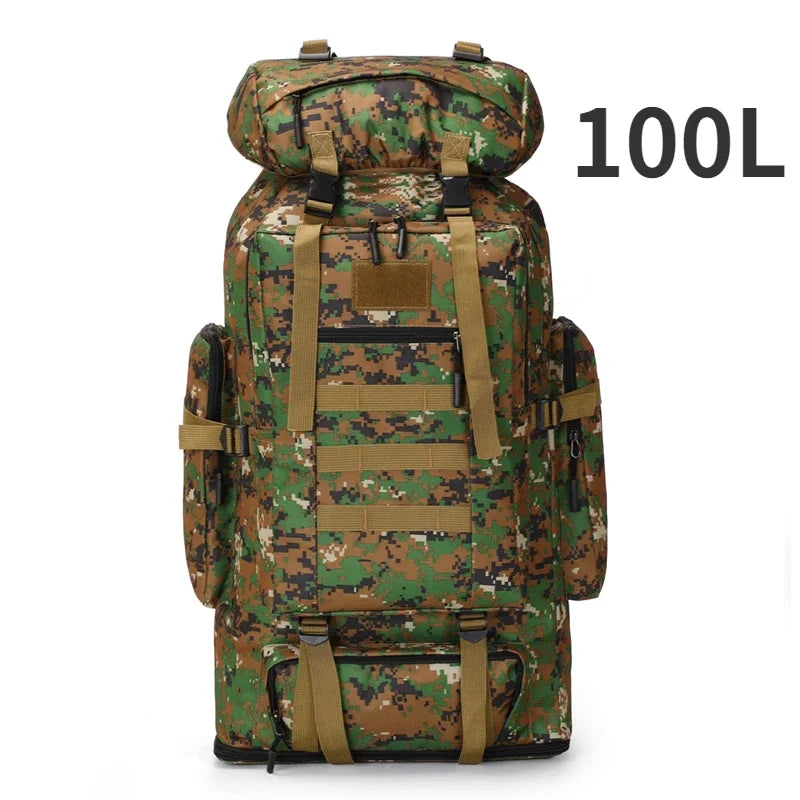 80L Tactical Backpack for Hiking Camping Travel Adventures