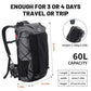 60L Waterproof Camping Backpack for Hiking Climbing Travel