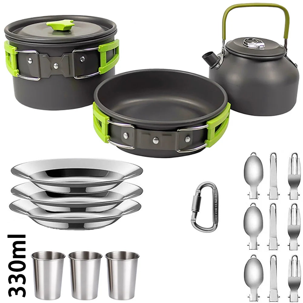 Nonstick Camping Cookware Set for Outdoor Picnic Travel Adventures