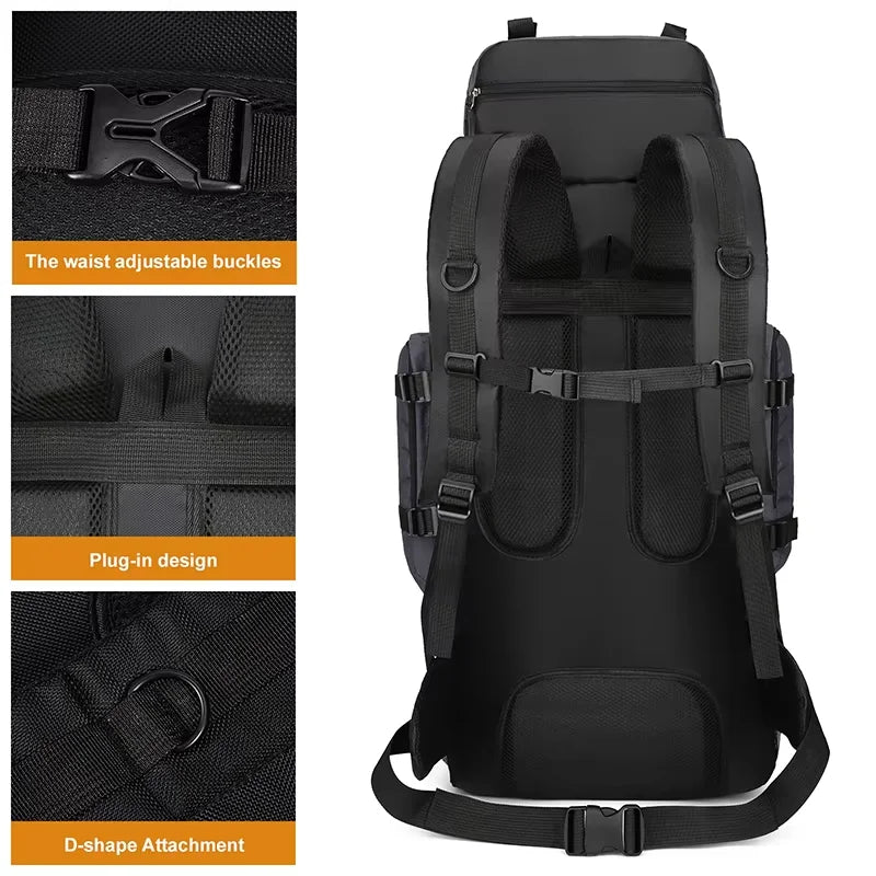 90L Waterproof Hiking Backpack for Camping Travel Adventures