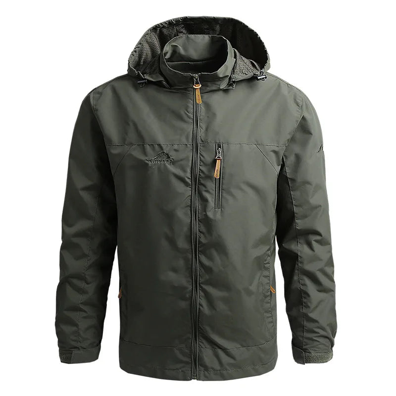 Men’s Waterproof Tactical Windbreaker for Outdoor Climbing Adventures