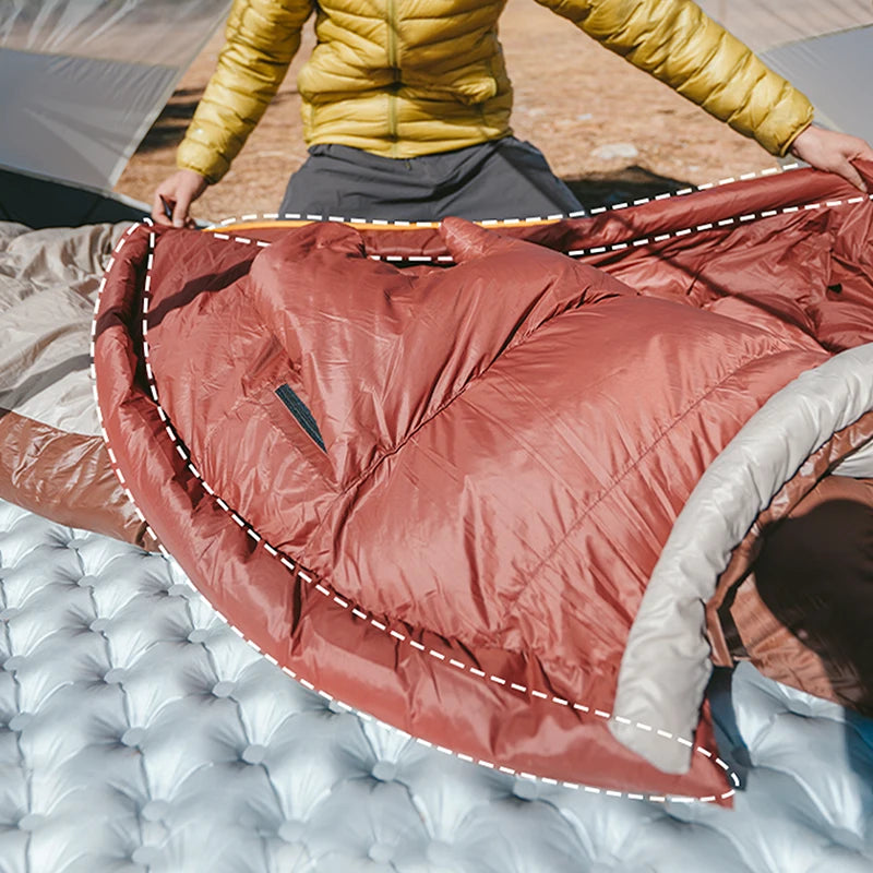 Ultralight Duck Down Sleeping Bag for Four-Season Outdoor Adventures
