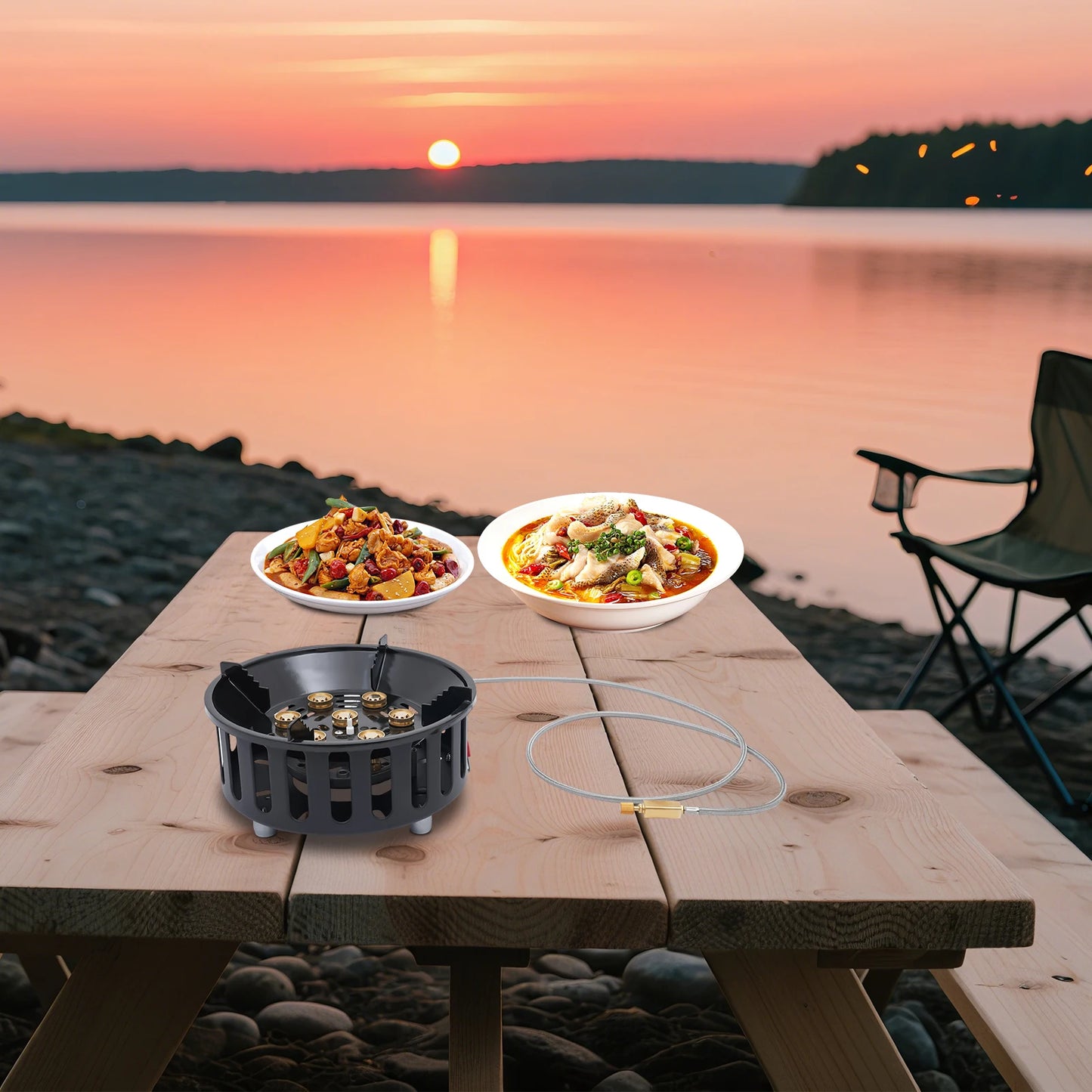 21000W Portable Butane Stove for Outdoor Camping Cooking Adventures