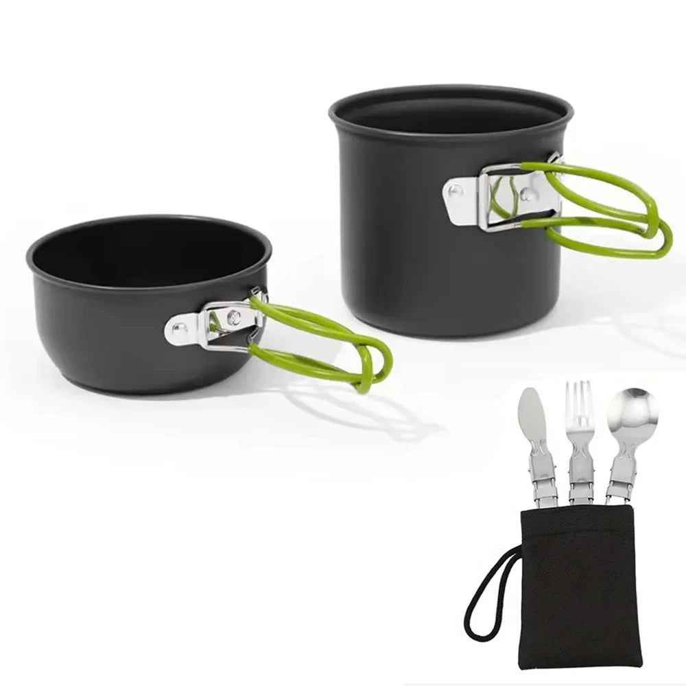 Portable Camping Cookware Set for Hiking Outdoor Cooking Adventures