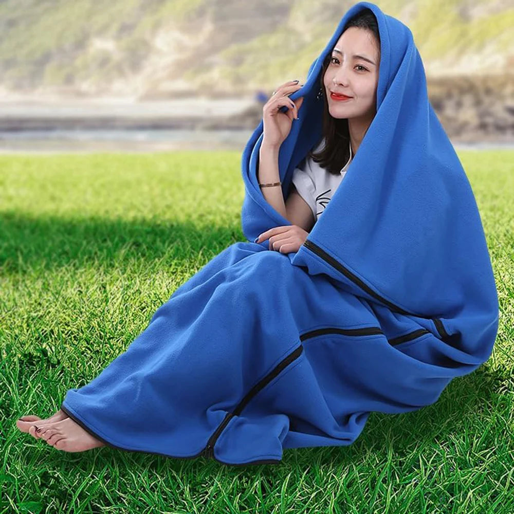 Portable Fleece Sleeping Bag Liner for Camping Travel Adventures