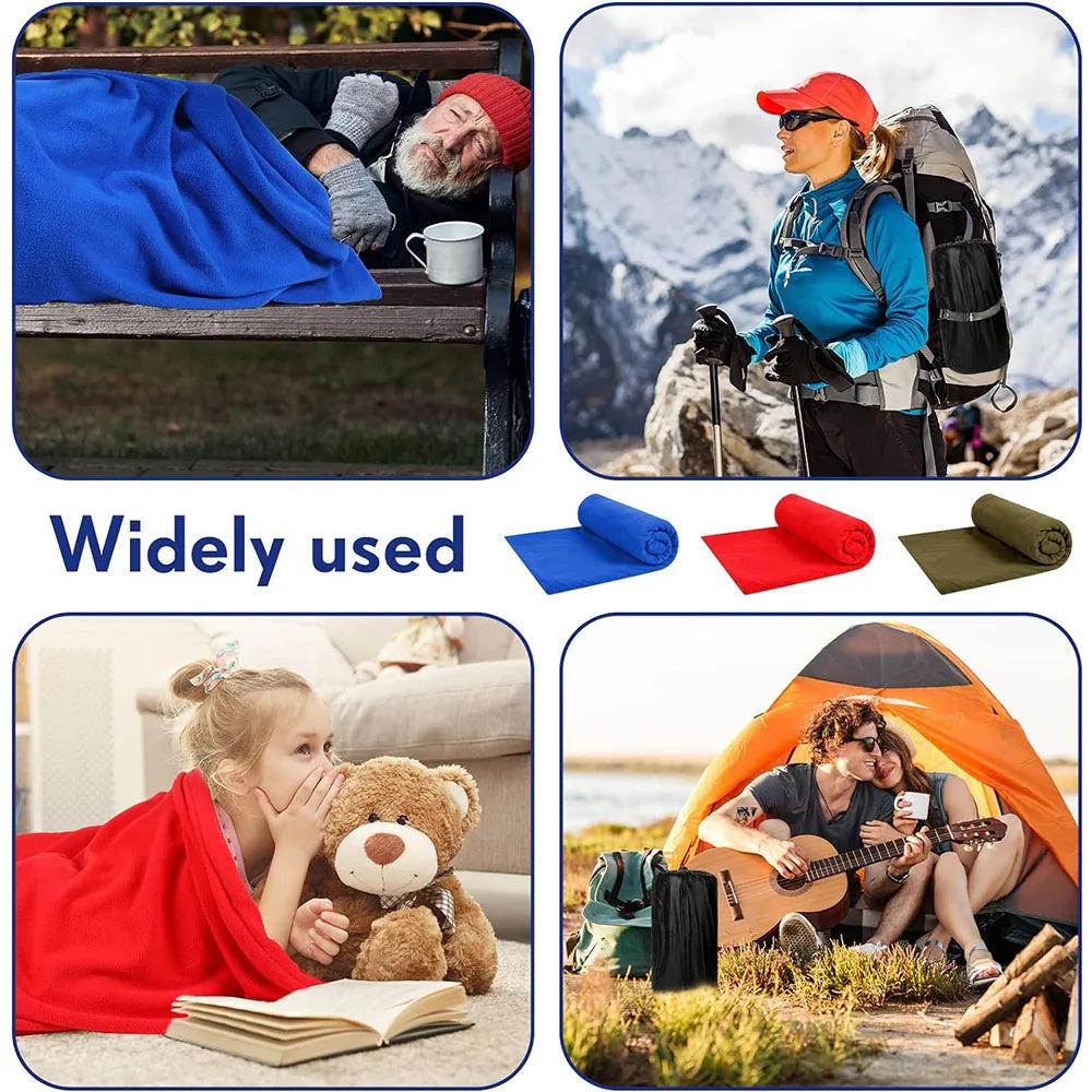 Outdoor Fleece Sleeping Bag for Camping Travel Warm Adventures