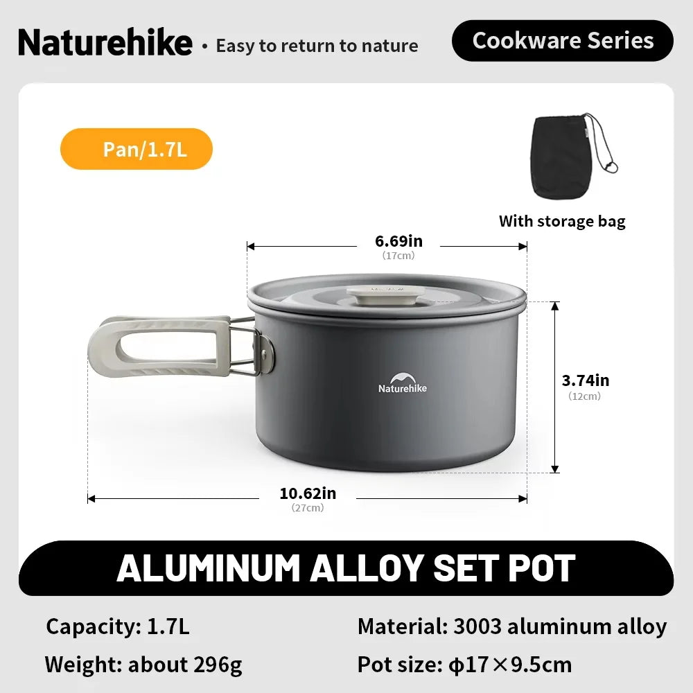 Portable Camping Cookware Kit for Outdoor Picnic Cooking Adventures