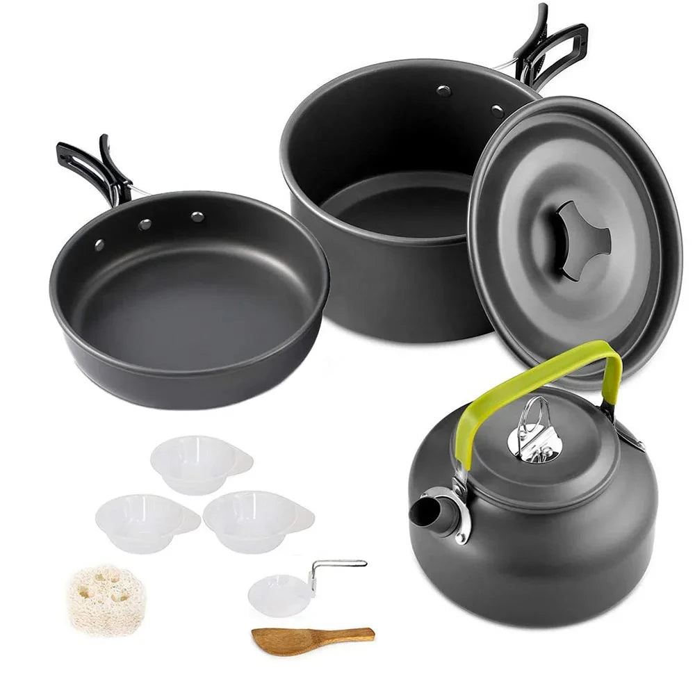 Portable Nonstick Camping Cookware Set for Hiking Outdoor Adventures