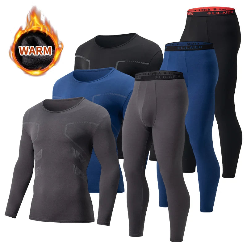 Men’s Thermal Underwear Set for Casual Winter Sports Activities