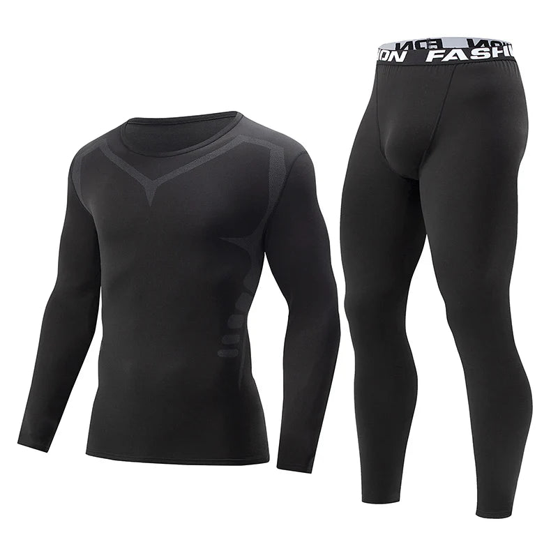 Men’s Thermal Underwear Set for Winter Sports Fitness Activities