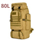 80L Tactical Backpack for Hiking Camping Travel Adventures