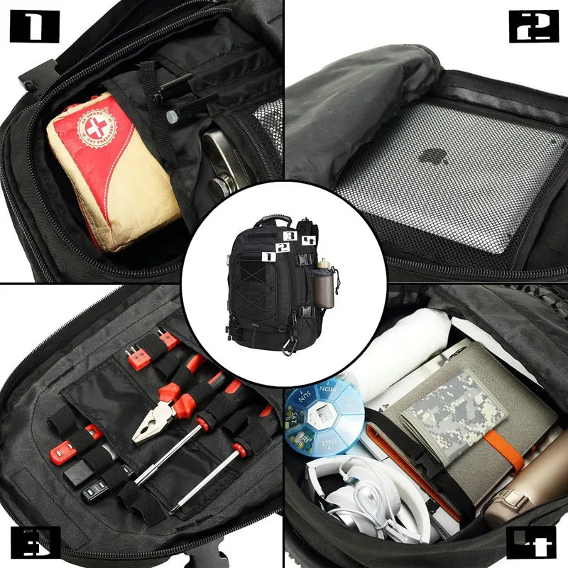 60L Tactical Military Backpack for Hiking Camping Travel Outdoor Adventures