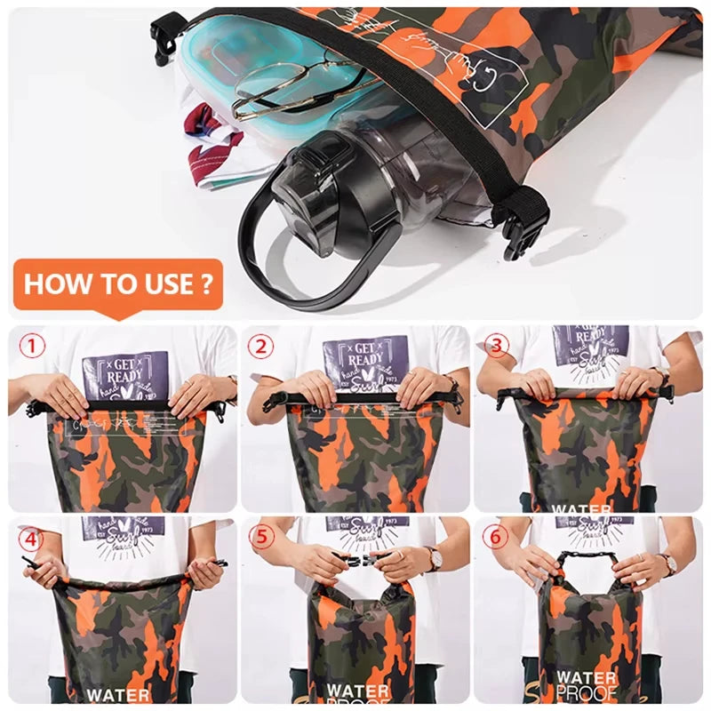 Waterproof Dry Bag Backpack for Swimming Kayaking Outdoor Adventures