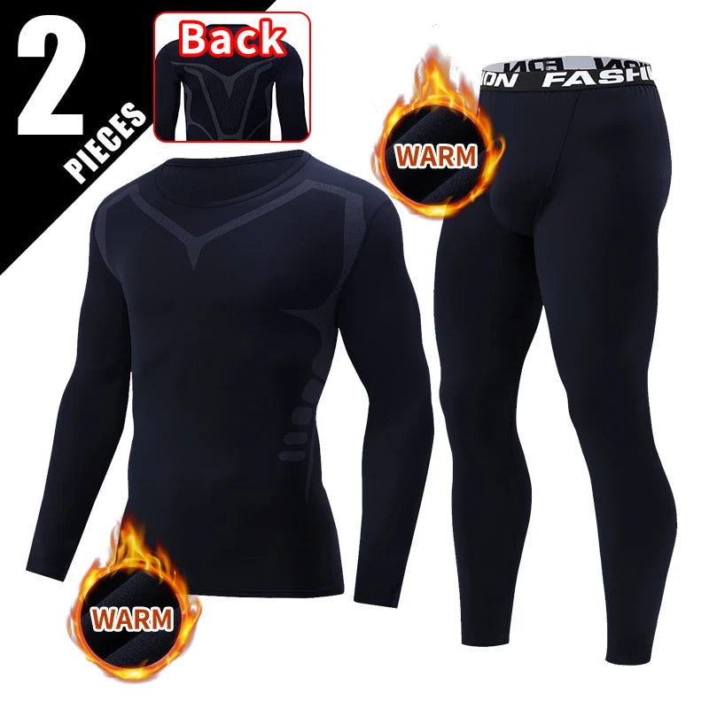 Men’s Thermal Underwear Set for Winter Sports Fitness Activities