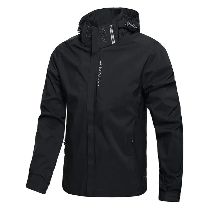 Men’s Waterproof Hooded Raincoat for Hiking Outdoor Adventures