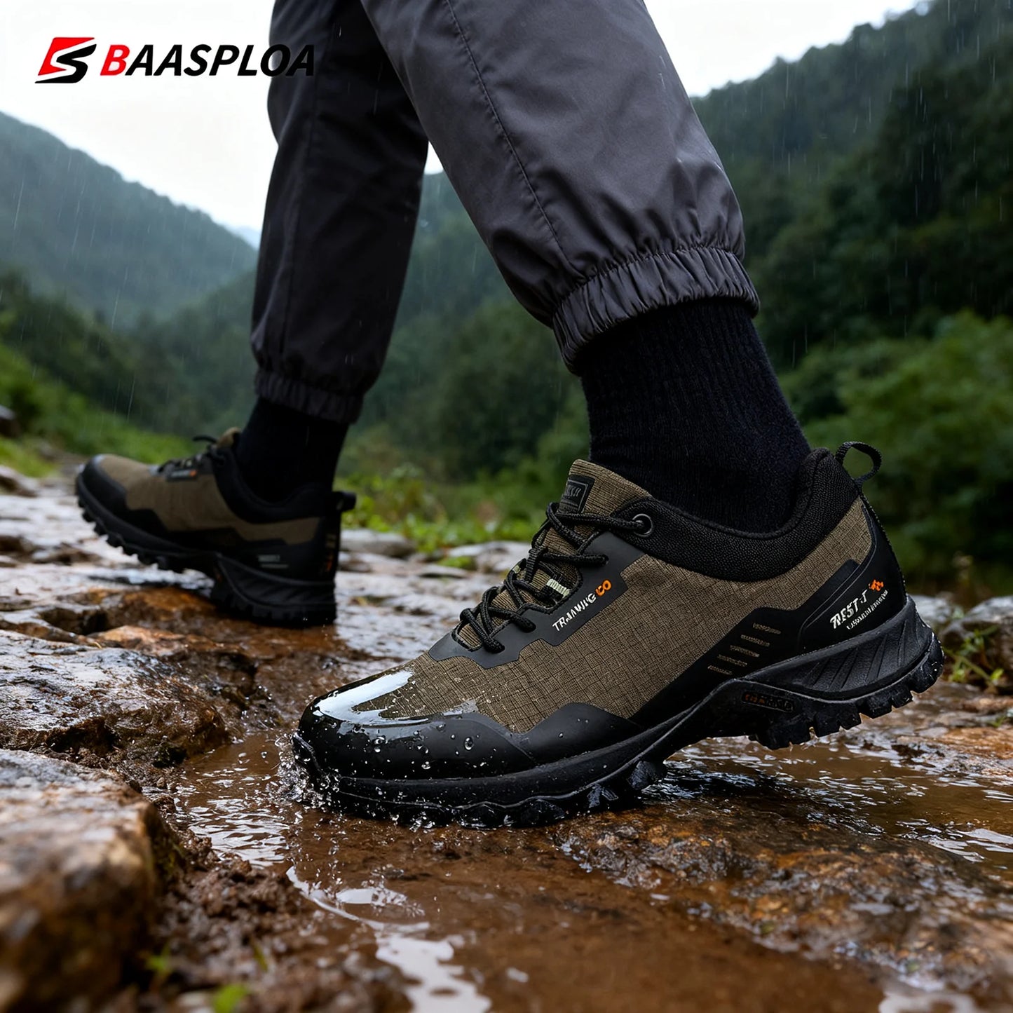 Men’s Waterproof Hiking Shoes for Climbing Outdoor Walking Adventures