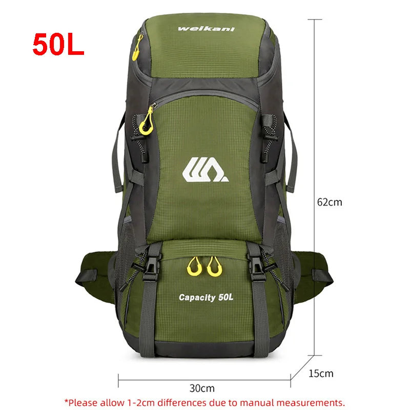 50L Waterproof Travel Backpack for Hiking Camping Climbing Outdoor Adventures
