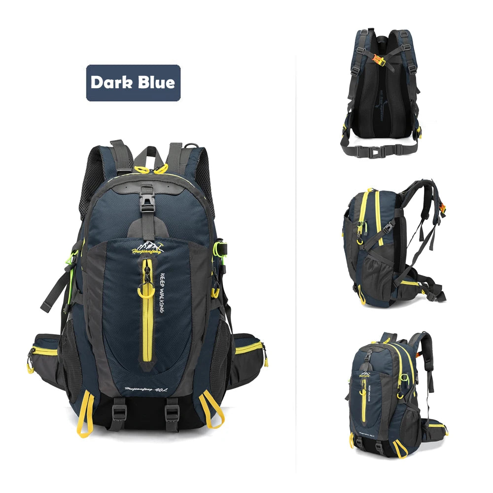 40L Water Resistant Hiking Backpack with Laptop Compartment Travel Daypack