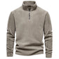 Men’s Warm Fleece Jacket with Zipper Neck Pullover Design