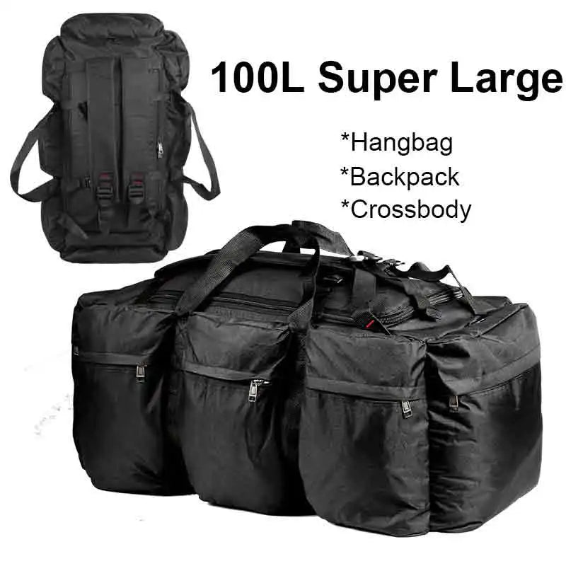 100L Camping Travel Backpack for Hiking Weekend Outdoor Adventures
