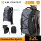 32L Camera Backpack with Laptop Compartment Tripod Strap Rain Cover