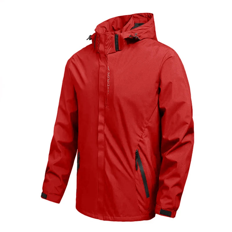 Men’s Waterproof Hooded Raincoat for Hiking Outdoor Adventures
