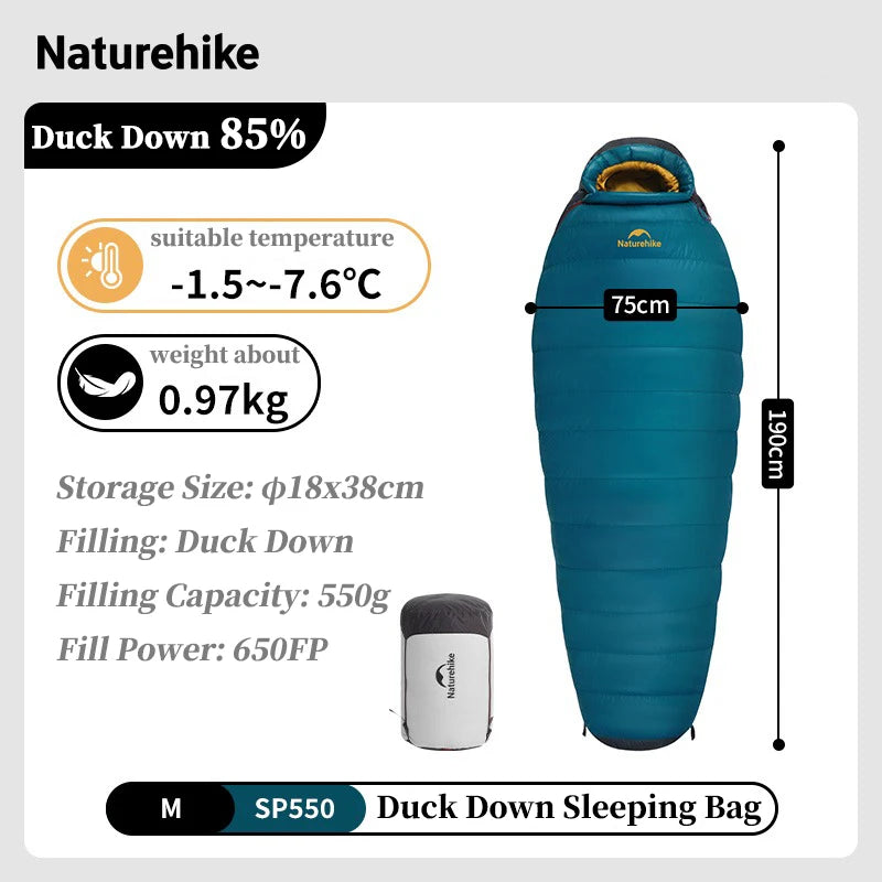 Ultralight Duck Down Sleeping Bag for Four-Season Outdoor Adventures