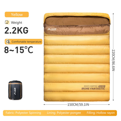 2-Person Camping Sleeping Bag for Winter Hiking Outdoor Adventures