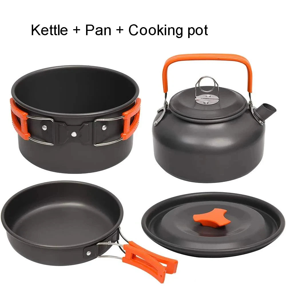 Nonstick Camping Cookware Set for Outdoor Picnic Travel Adventures