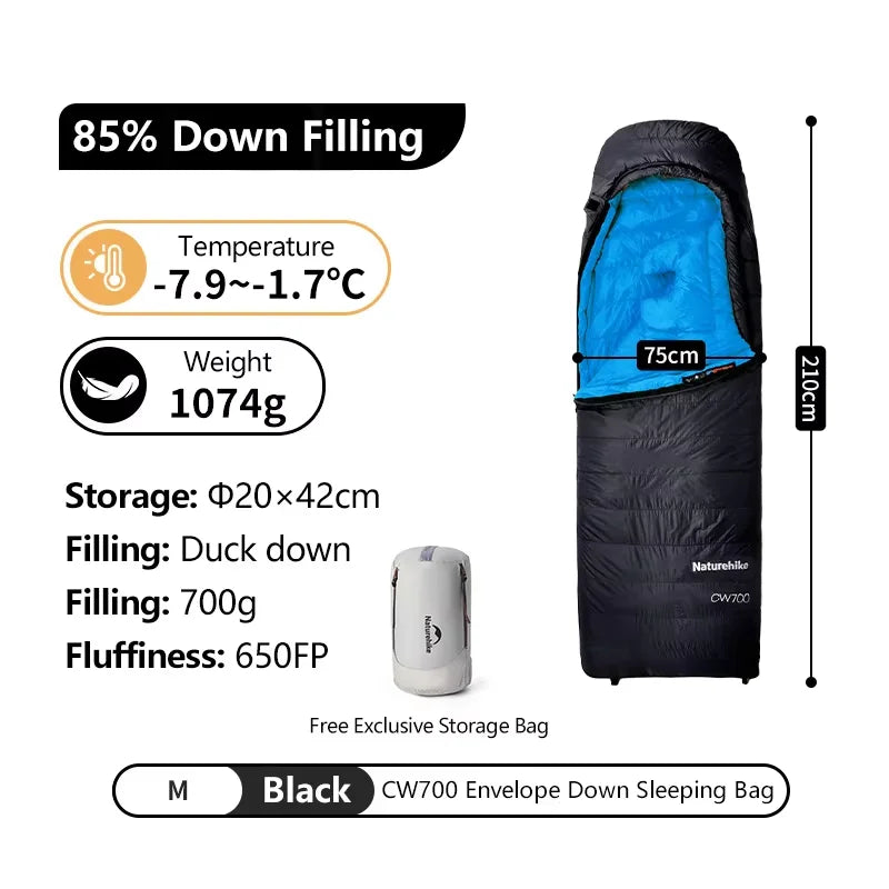 Ultralight Duck Down Sleeping Bag for Camping Hiking Travel