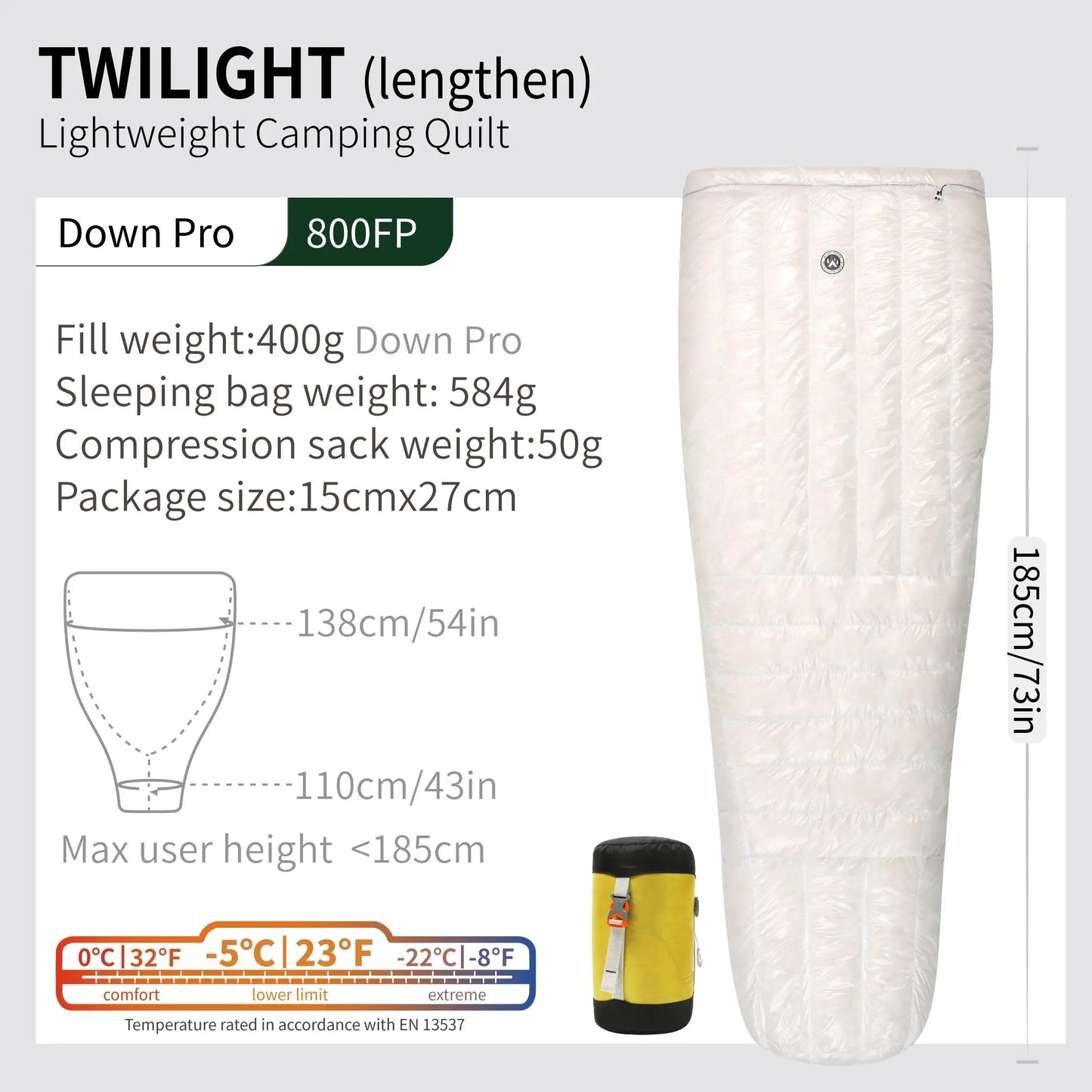 Ultralight Down Sleeping Bag for Winter Camping Hiking Adventures