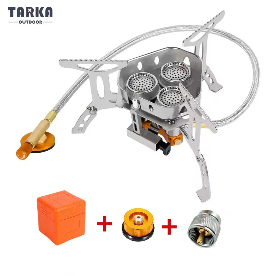 3-Burner Folding Gas Stove for Camping Outdoor Cooking Adventures