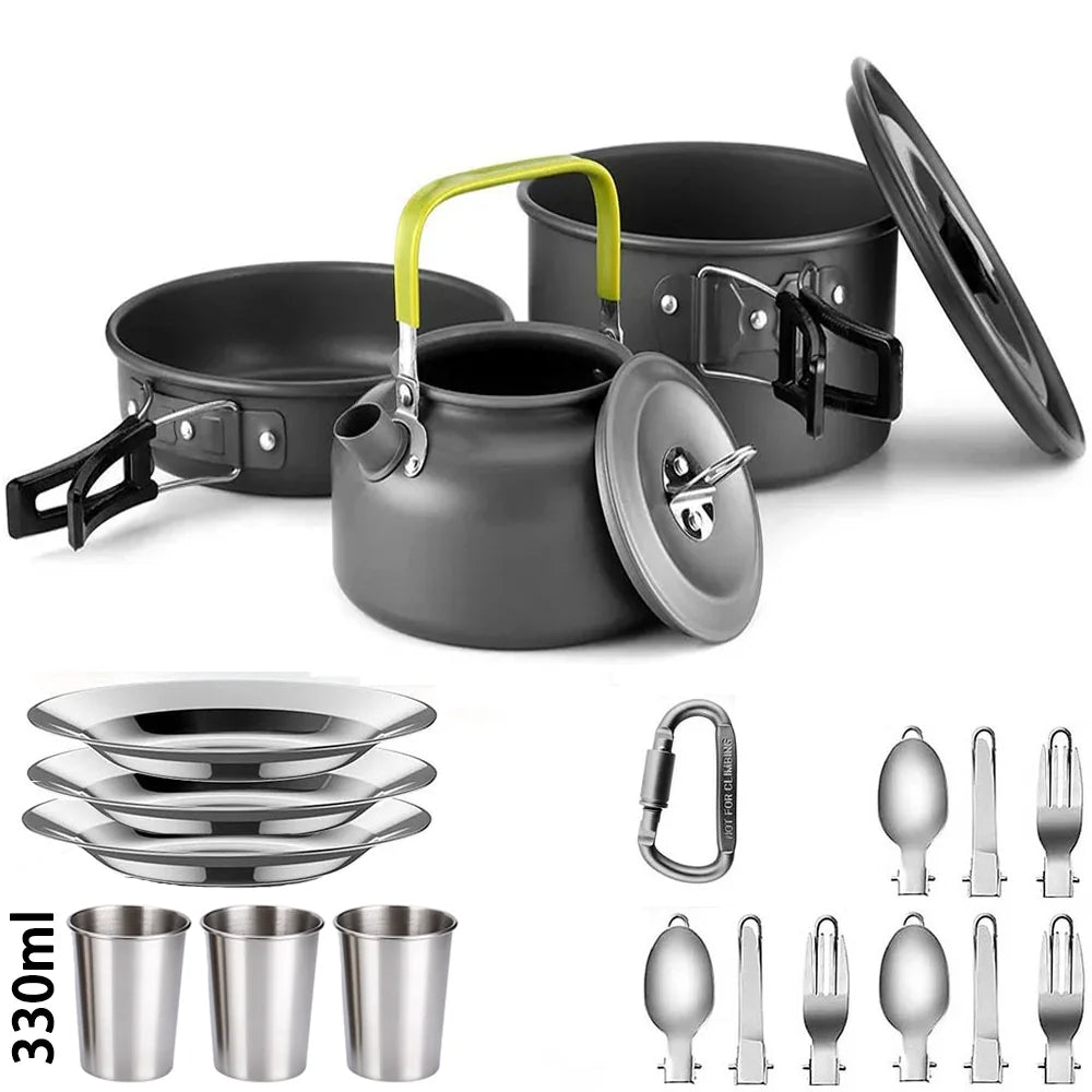 Nonstick Camping Cookware Set for Outdoor Picnic Travel Adventures