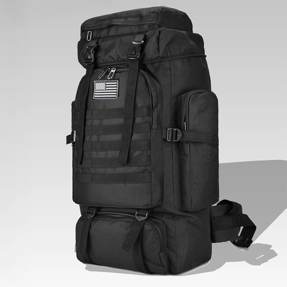80L Tactical Backpack for Hiking Camping Travel Adventures