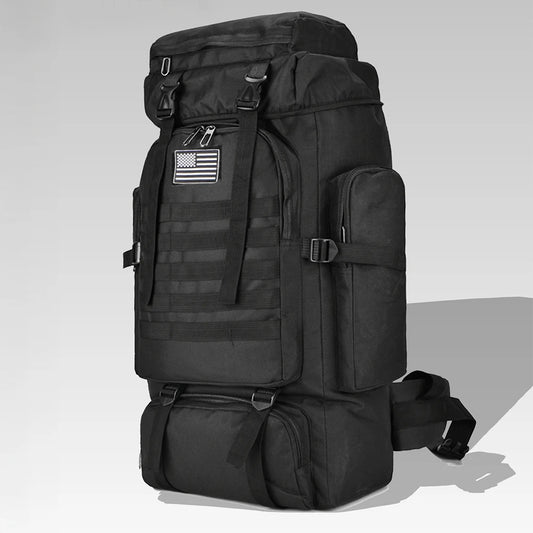 80L Tactical Backpack for Hiking Camping Travel Adventures