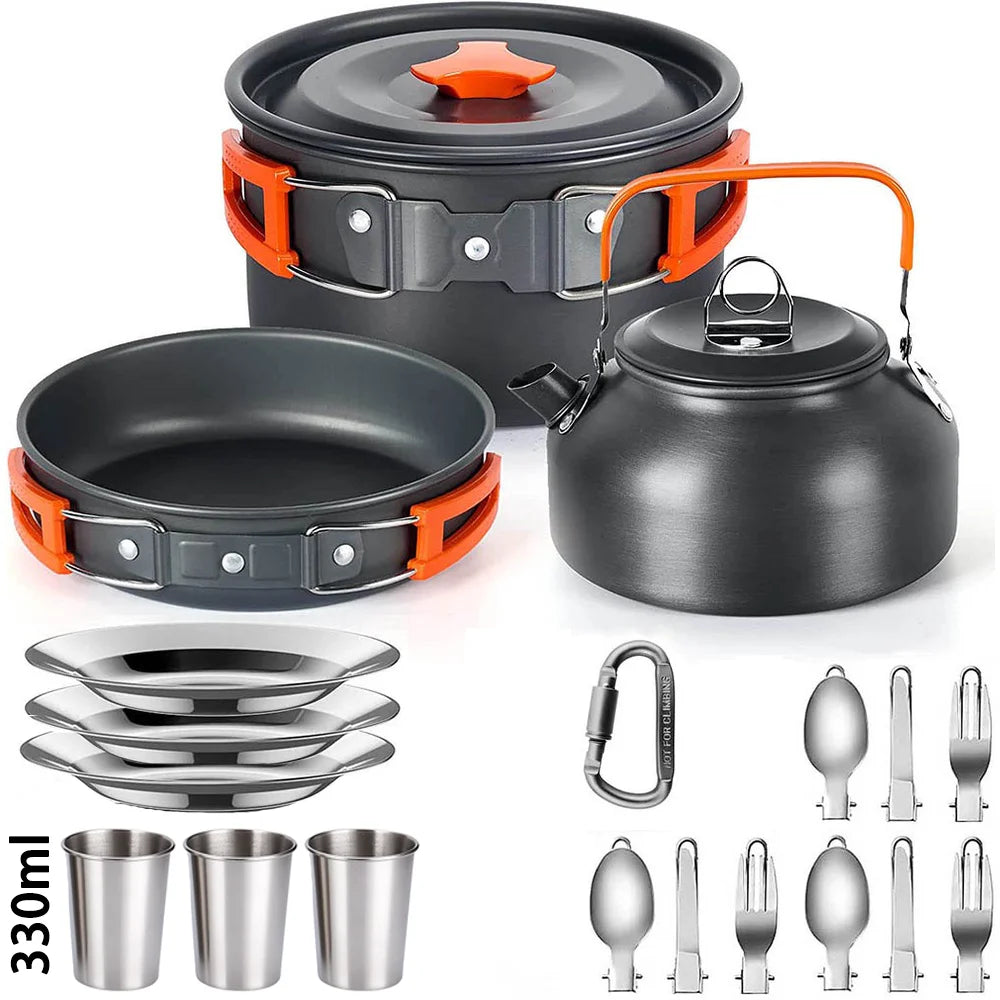 Nonstick Camping Cookware Set for Outdoor Picnic Travel Adventures