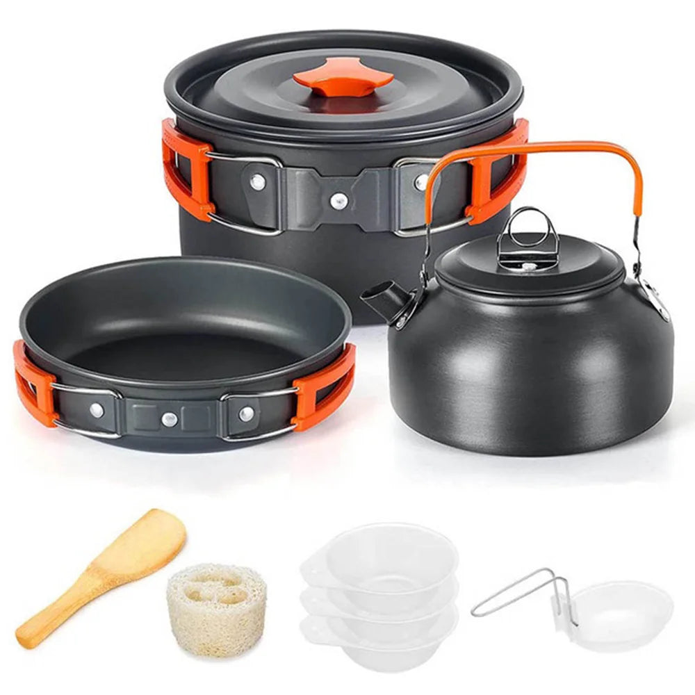 Nonstick Camping Cookware Set for Outdoor Picnic Travel Adventures