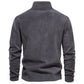 Men’s Warm Fleece Jacket with Zipper Neck Pullover Design