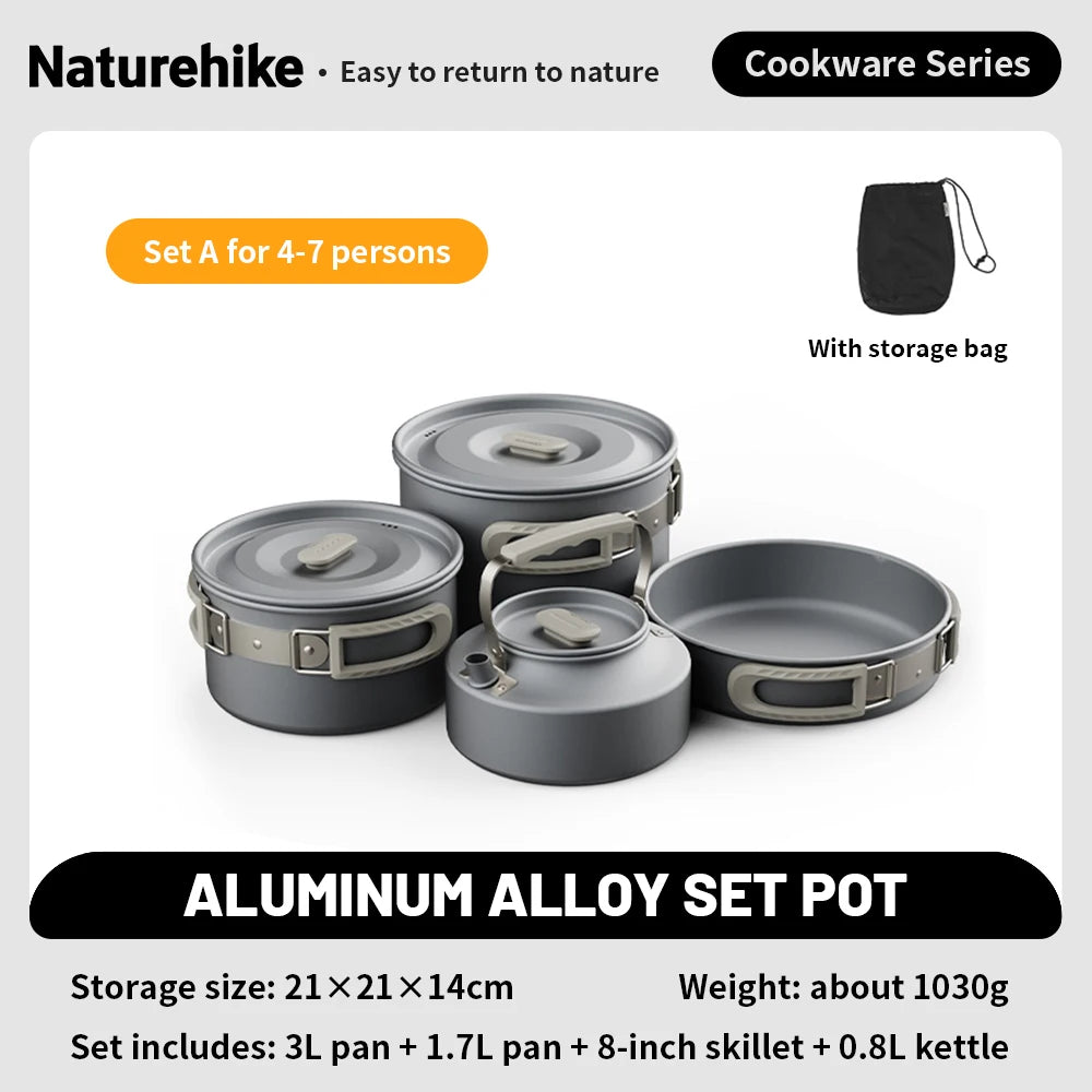 Portable Camping Cookware Kit for Outdoor Picnic Cooking Adventures